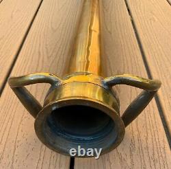 Old Brass & Copper Fire Nozzle 30 Long W. D. Allen Chicago 1929 RARE Handles