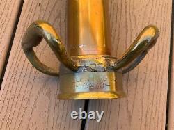 Old Brass & Copper Fire Nozzle 30 Long W. D. Allen Chicago 1929 RARE Handles