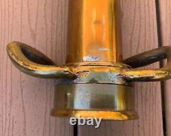 Old Brass & Copper Fire Nozzle 30 Long W. D. Allen Chicago 1929 RARE Handles