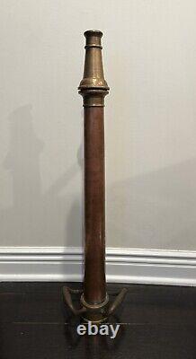 Old Brass & Copper Fire Nozzle 30 Long W. D. Allen Chicago 1952 RARE Antique