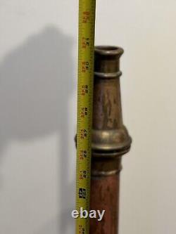 Old Brass & Copper Fire Nozzle 30 Long W. D. Allen Chicago 1952 RARE Antique