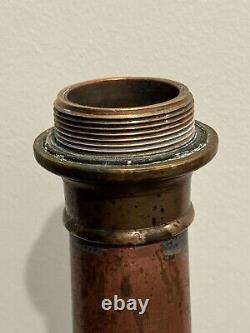 Old Brass & Copper Fire Nozzle 30 Long W. D. Allen Chicago 1952 RARE Antique