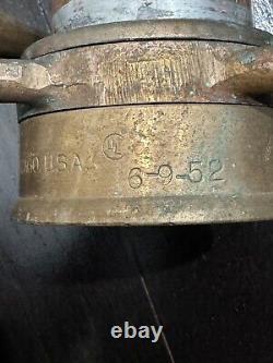 Old Brass & Copper Fire Nozzle 30 Long W. D. Allen Chicago 1952 RARE Antique