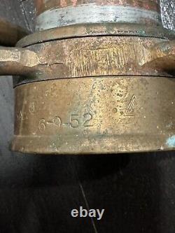 Old Brass & Copper Fire Nozzle 30 Long W. D. Allen Chicago 1952 RARE Antique