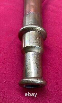 Old Brass Fire Nozzle 15 Long Unmarked Vintage Antique Rare