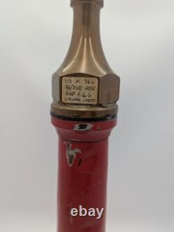 Old Brass Fire Nozzle 18 Long RARE Antique U8 K 366 From England