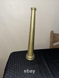 Old Early Vintage Solid Brass Fire Firefighter Hose Nozzle