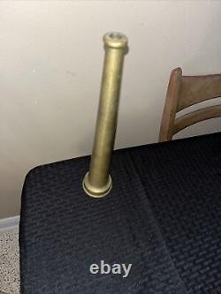 Old Early Vintage Solid Brass Fire Firefighter Hose Nozzle