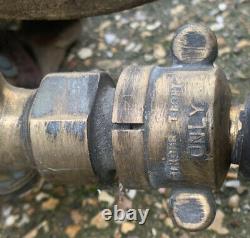 Old Heavy Fire Back Pack Hose Sprayer Nozzle Forestry Suppression Tank Brass