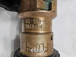 POK 1-1/2 Brass Fire Nozzle 95 GPM Adjustable From Stream to Fog Spray @95 GPM