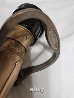 POK 1-1/2 Brass Fire Nozzle 95 GPM Adjustable From Stream to Fog Spray @95 GPM