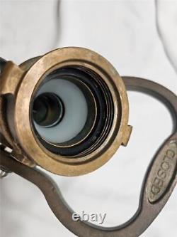 POK 1-1/2 Brass Fire Nozzle 95 GPM Adjustable From Stream to Fog Spray @95 GPM
