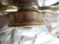 Play Pipe Powhatan Fire Hose Nozzle Cannon 30 Long Gun Vintage Brass, Copper