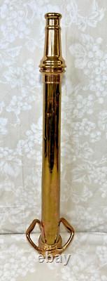 Polished Brass Fire Nozzle 12-37 Elkhart Brass Mfg Co 30 Long