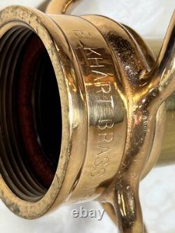 Polished Brass Fire Nozzle 12-37 Elkhart Brass Mfg Co 30 Long