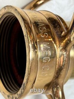 Polished Brass Fire Nozzle 12-37 Elkhart Brass Mfg Co 30 Long