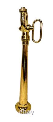Polished Brass Fire Nozzle 24-5/8 Long Not Marked as to Brand