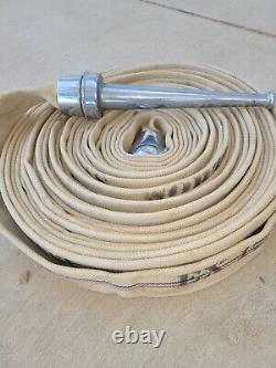 Potter Roemer Linen Fire Fighting Hose Assembly Stripe Made In USA 72