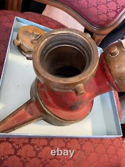 Powhatan Brass Works Vintage 6 Reducer To 3 Fire Fighters Heavy Equipment Rare