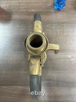 Powhaton BI Works 9 long Vintage Brass Fire Hose Nozzle