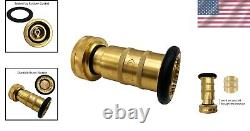Professional 1.5 NH/NST Brass Fire Hose Nozzle Enhanced Durability & Control