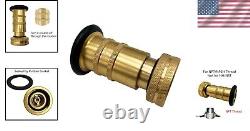 Professional 1.5 NPT Brass Fire Hose Nozzle for Garden and Firefighter Use