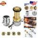 Professional 2 Brass Fire Nozzle, 2 Camlock, Adjustable Fog/jet Spray