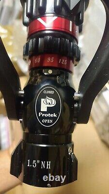 Protek Fire Hose Nozzle 1-1/2 Black Style 366 6APT5 512P-1524