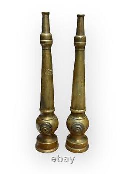 Providence R. I. Coupling Co. Vintage Brass Firehose Nozzle Set Of 2