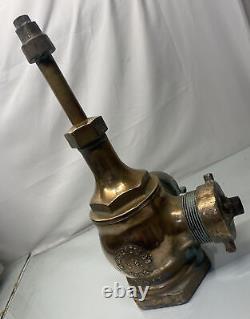 RAREST Vintage Greenberg's Sons Solid Brass DOUBLE NOZZLE 300lb Fire Hydrant