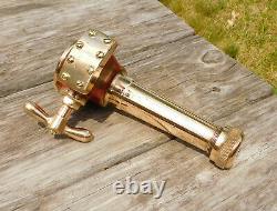 RARE ANTIQUE 1900's FIRE HOSE NOZZLE 1-1/2NPT RED BRASS