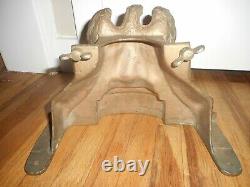 RARE ANTIQUE 1930s BRASS EAGLE ELKHART FIRE FIGHTER TRUCK HOSE CONTROL HOLDERS