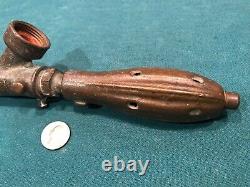 RARE Old Vintage Antique Brass Water Hose Nozzle Fire Gas Pump Farm Tool Garden