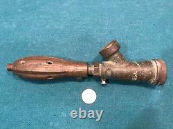 RARE Old Vintage Antique Brass Water Hose Nozzle Fire Gas Pump Farm Tool Garden