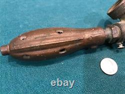 RARE Old Vintage Antique Brass Water Hose Nozzle Fire Gas Pump Farm Tool Garden