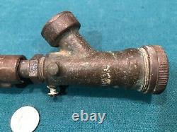 RARE Old Vintage Antique Brass Water Hose Nozzle Fire Gas Pump Farm Tool Garden