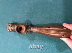 RARE Old Vintage Antique Brass Water Hose Nozzle Fire Gas Pump Farm Tool Garden