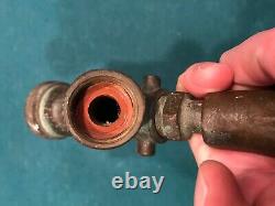 RARE Old Vintage Antique Brass Water Hose Nozzle Fire Gas Pump Farm Tool Garden