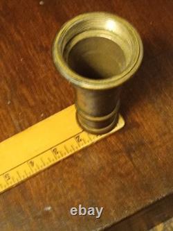 RARE PAIR Antique Solid Brass 5 Firehose Nozzles
