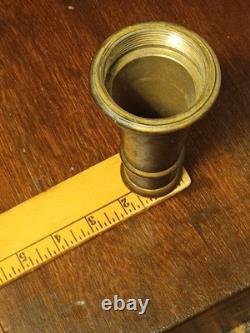 RARE PAIR Antique Solid Brass 5 Firehose Nozzles