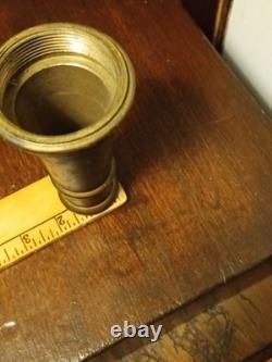RARE PAIR Antique Solid Brass 5 Firehose Nozzles