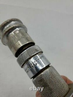 RARE Santa Rosa Fire Twist On and Off Silver Tone Chrome Brass Nozzle Patent Pnd