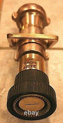 RARE Vintage 12 Tall 2-Piece High Pressure Brass Lever Fire Fighting Nozzle