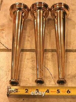 RARE Vintage Antique Brass Fire Nozzles-Powhatan B&I Works-Polished- For All 3