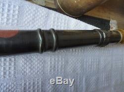 RARE Vintage Fire hose nozzle 31 1/ 2 Gutta Percha & Rubber iron cross TORONTO