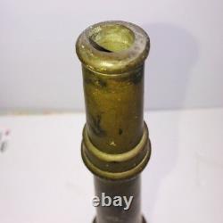 Rare 1800's Brass Fire Hose Nozzle 11.5 Lehner Johnson Hoyer Mfg Co Chicago