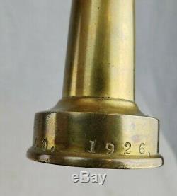 Rare Antique ENDICOTT JOHNSON 1920's Brass Fire Hose Nozzle EJ Shoe Co. Stamped