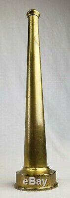 Rare Antique ENDICOTT JOHNSON 1920's Brass Fire Hose Nozzle EJ Shoe Co. Stamped