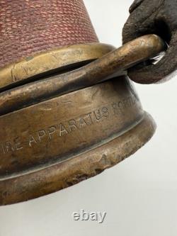 Rare Antique Fire Hose Nozzle Elkhart Brass MFG Company Embossed Elk Heart c1917