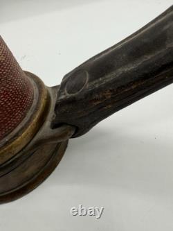 Rare Antique Fire Hose Nozzle Elkhart Brass MFG Company Embossed Elk Heart c1917